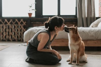 Woman with dog